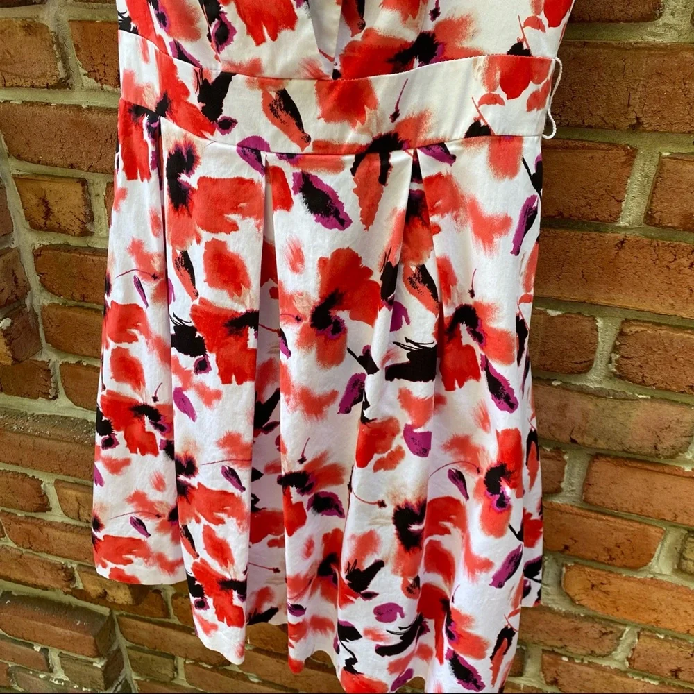 East 5th Orange Floral Sleeveless Dress 14 - Picture 5 of 7